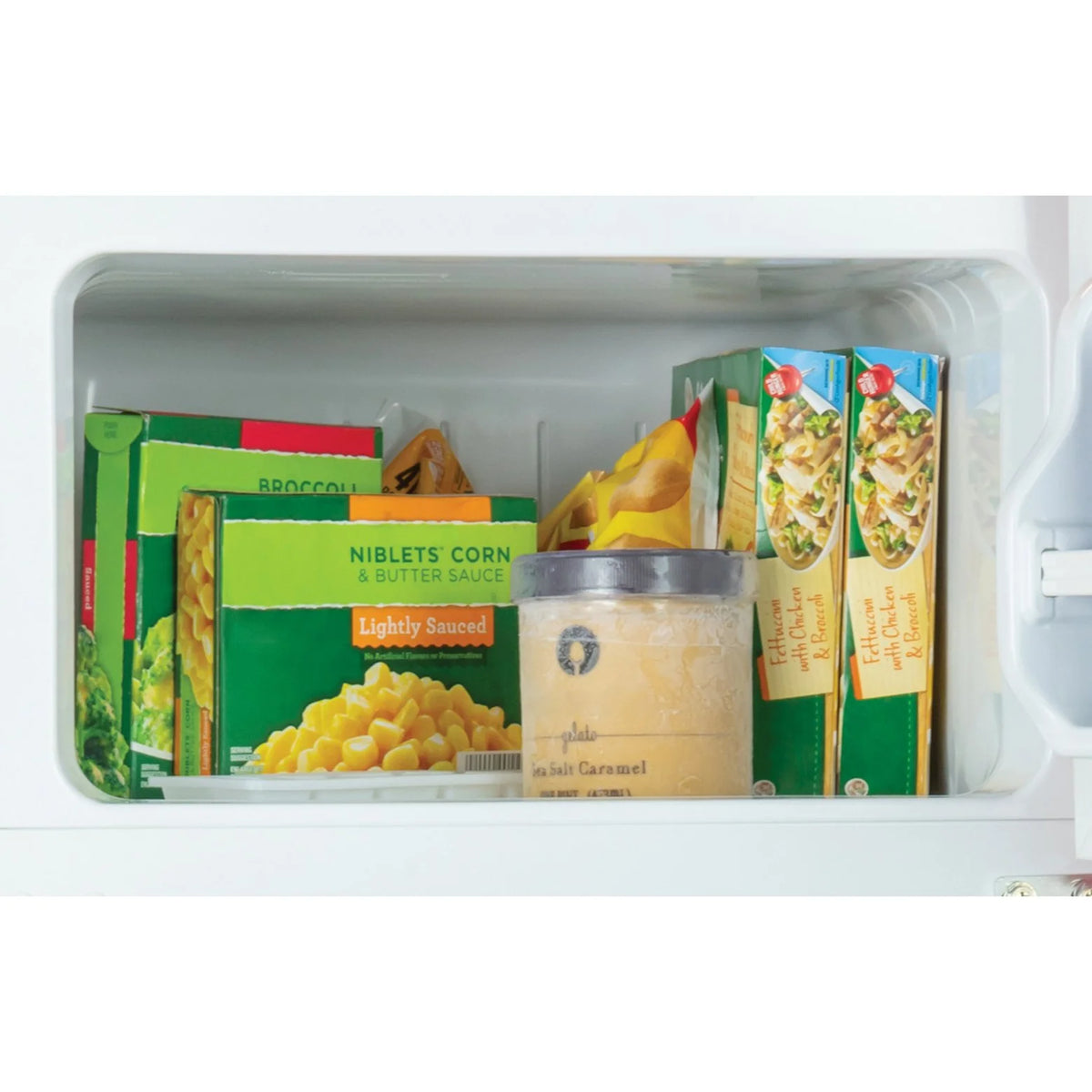3.2 Cu. Ft. Double Door Refrigerator With Freezer, Black G911