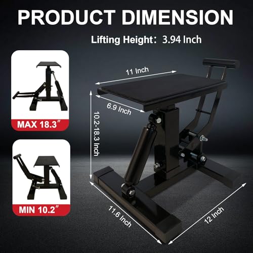 Adjustable Motorcycle Lift Stand with 450Lbs Capacity M615868