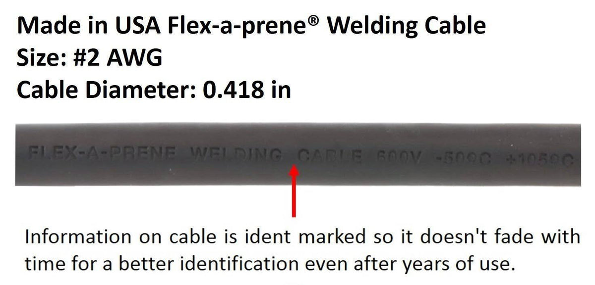 200 Amp Welding Leads Assembly Set with Terminal Lug Connector, #2 AWG Cable, 25 Feet Each Lead C295012