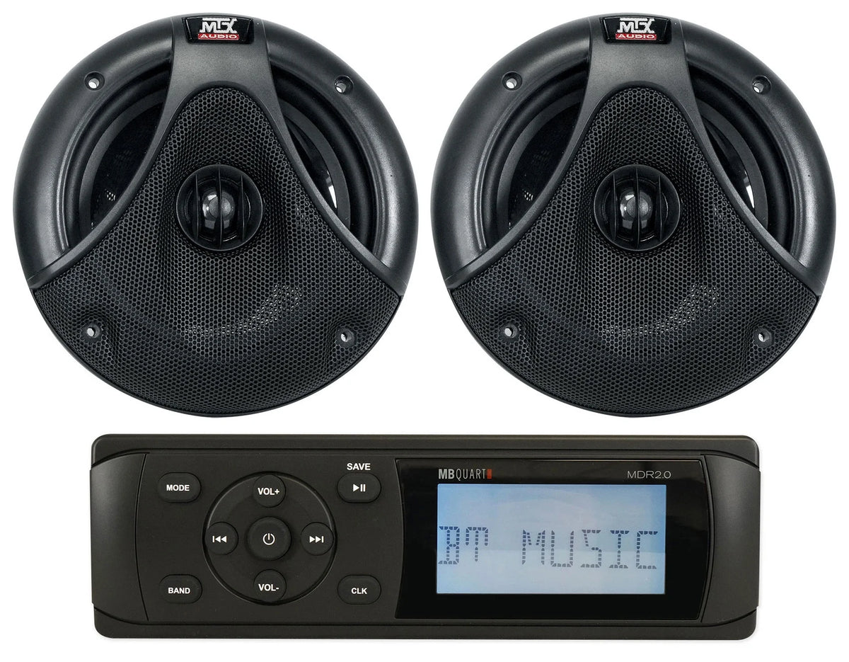 Marine Bluetooth Receiver Radio with 2 Speakers G9049