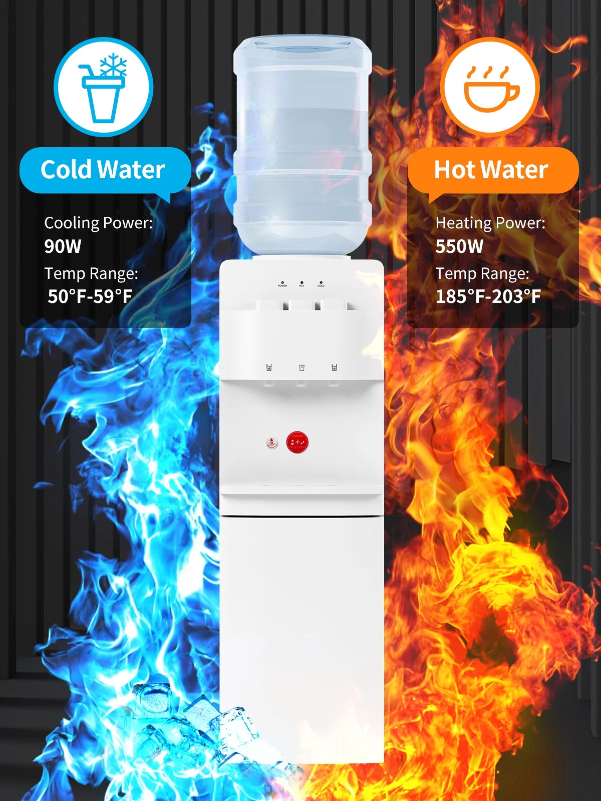 White Top Load Water Dispenser M95681
