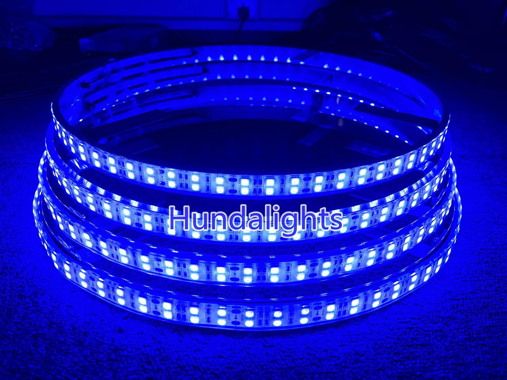 15.5 IP68 Brightest BLUE DOUBLE ROW LED Wheel Rim Lights C811690