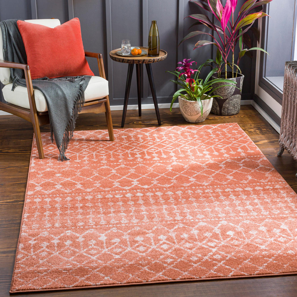 5x7 Coral Area Rug R92062