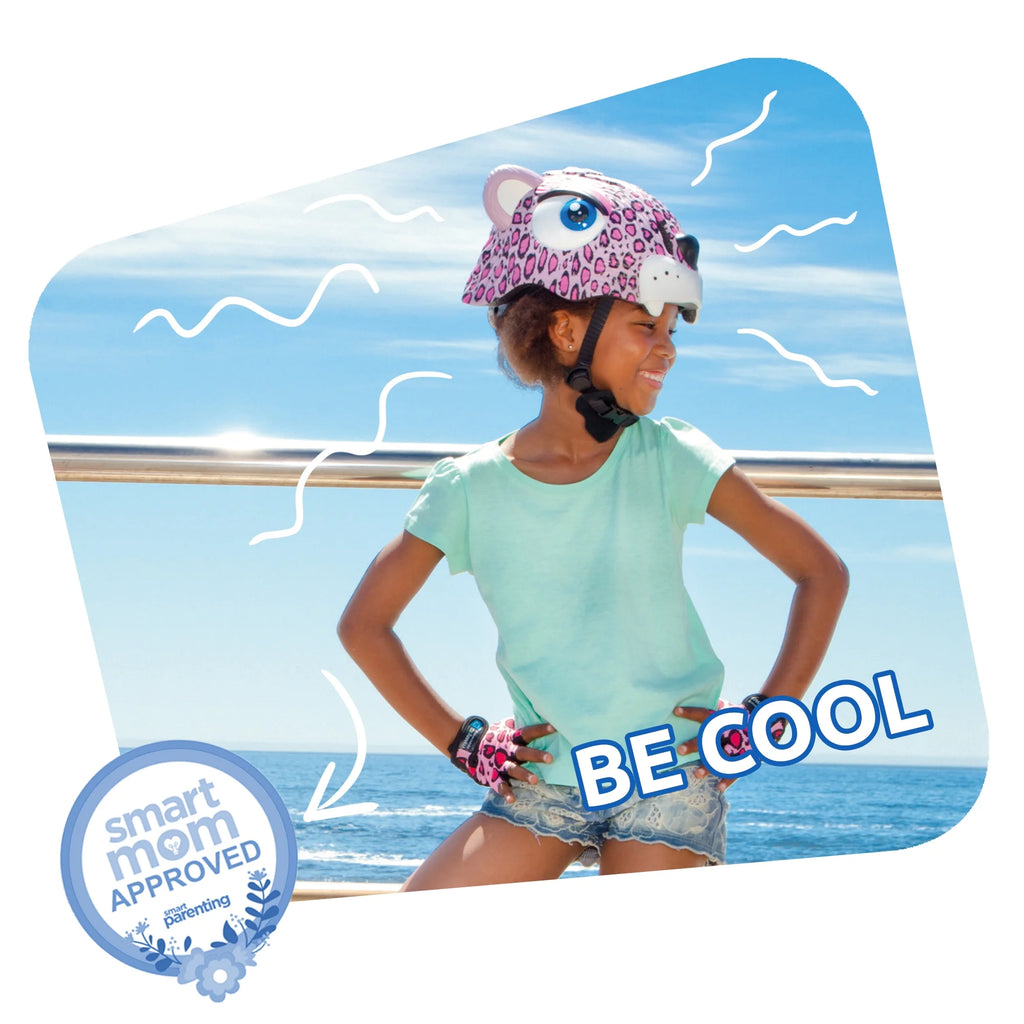 Pink Leopard Kids Bike Helmet R5748