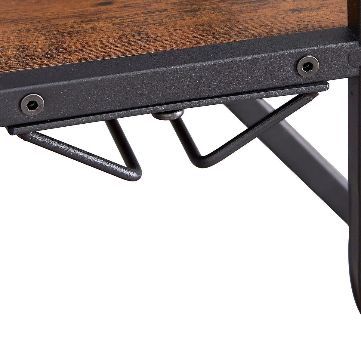 Freestanding 5-Tier Wine Rack with Wine Glasses Holder T3878