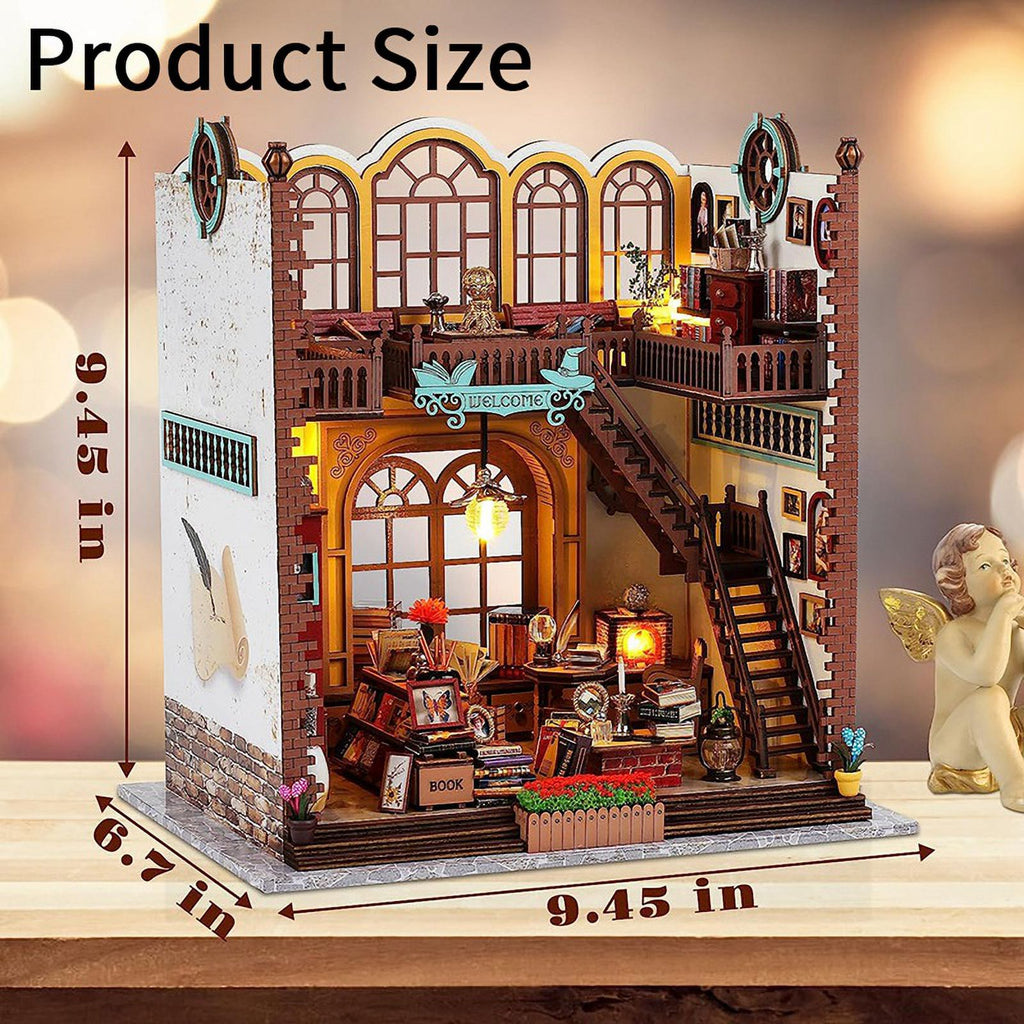 DIY Miniature Wooden Doll House Kit with Furniture and LED Decor L144