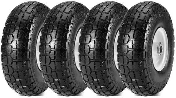 10" Air Tires for Garden Cart, 600 LB Capacity, 4 Pack D5322