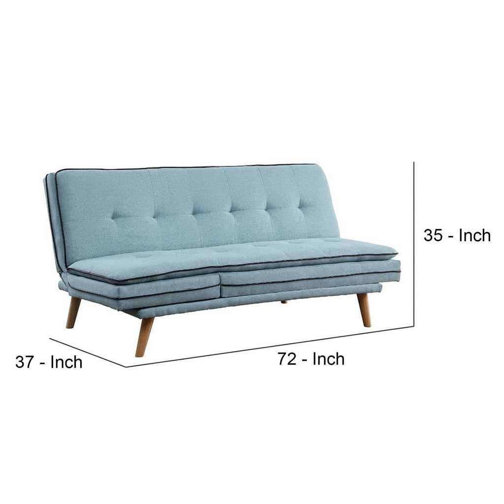Blue Tufted Sofa with Angled Legs G76976