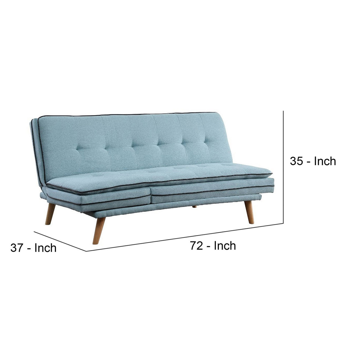 Blue Tufted Sofa with Angled Legs G76976