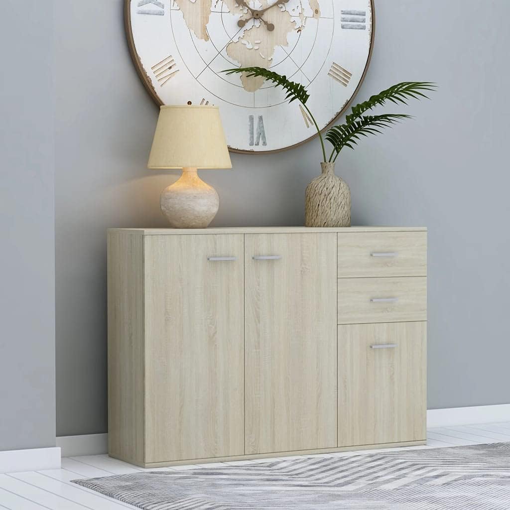 White Sideboard Cabinet with 3 Drawers V8693