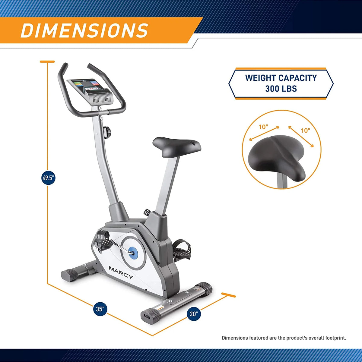 Upright Exercise Bike with Adjustable Seat L1688