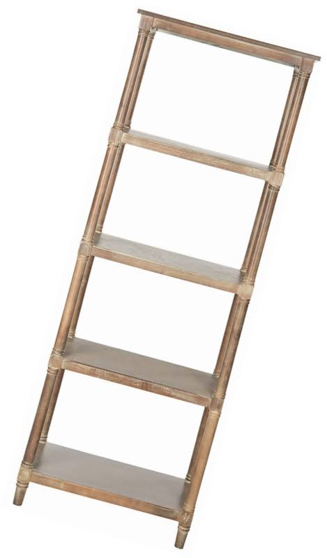 5 Tier Washed Natural Pine Bookcase N50822