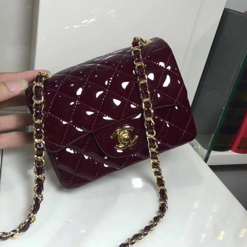 Patent Leather Flap Bag C638140