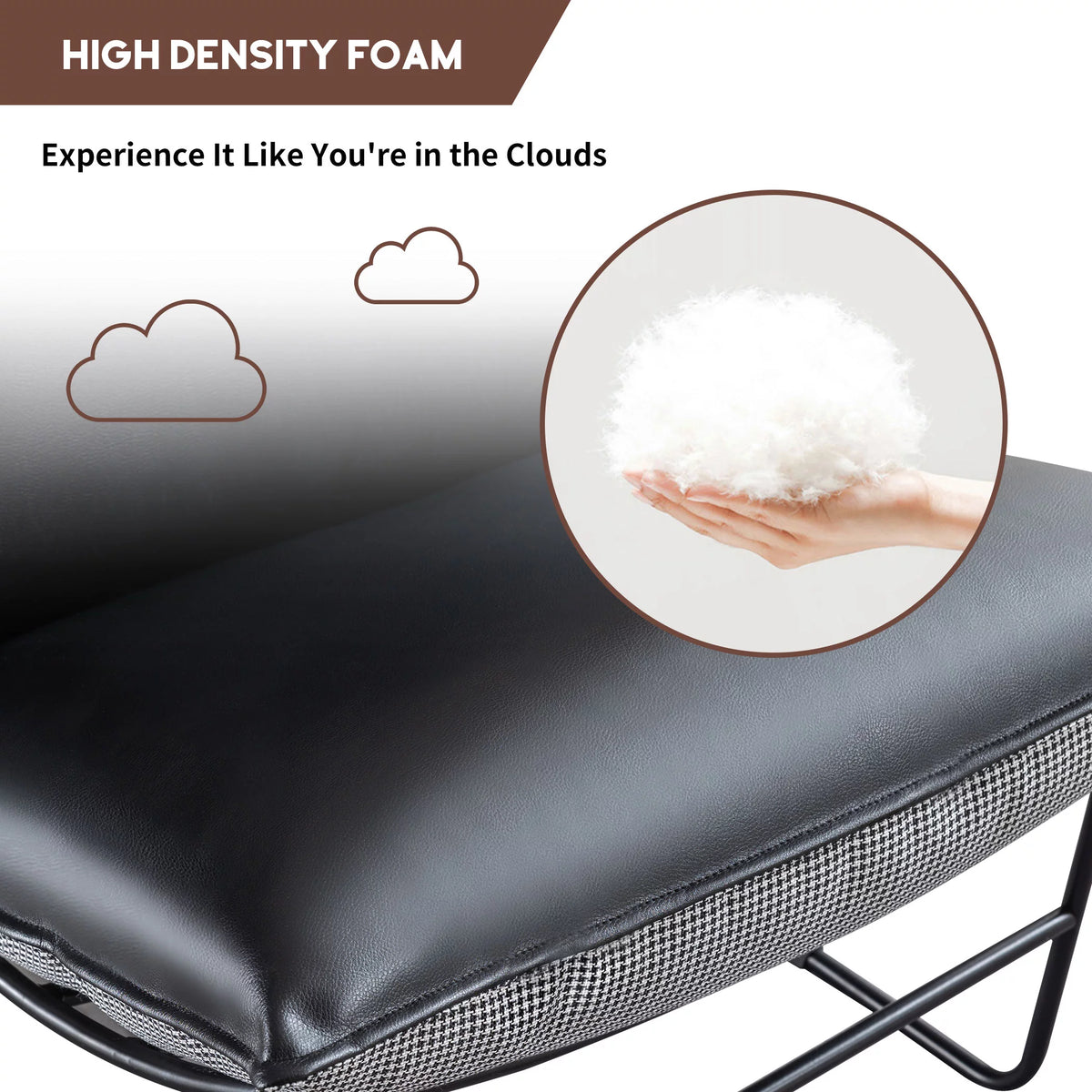 Metal Framed Accent Chair with Pillow P79312