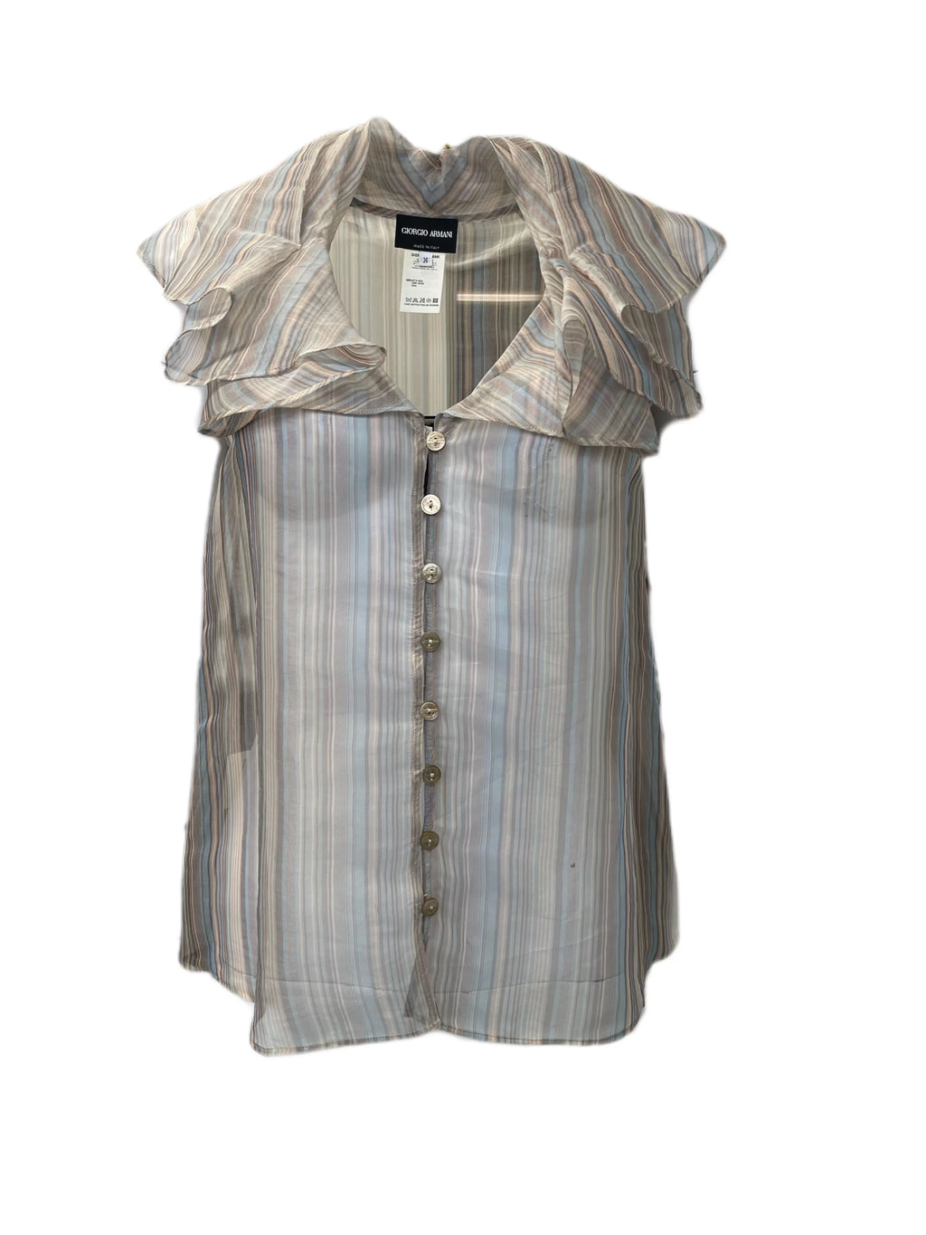 Striped Silk Blouse D6665