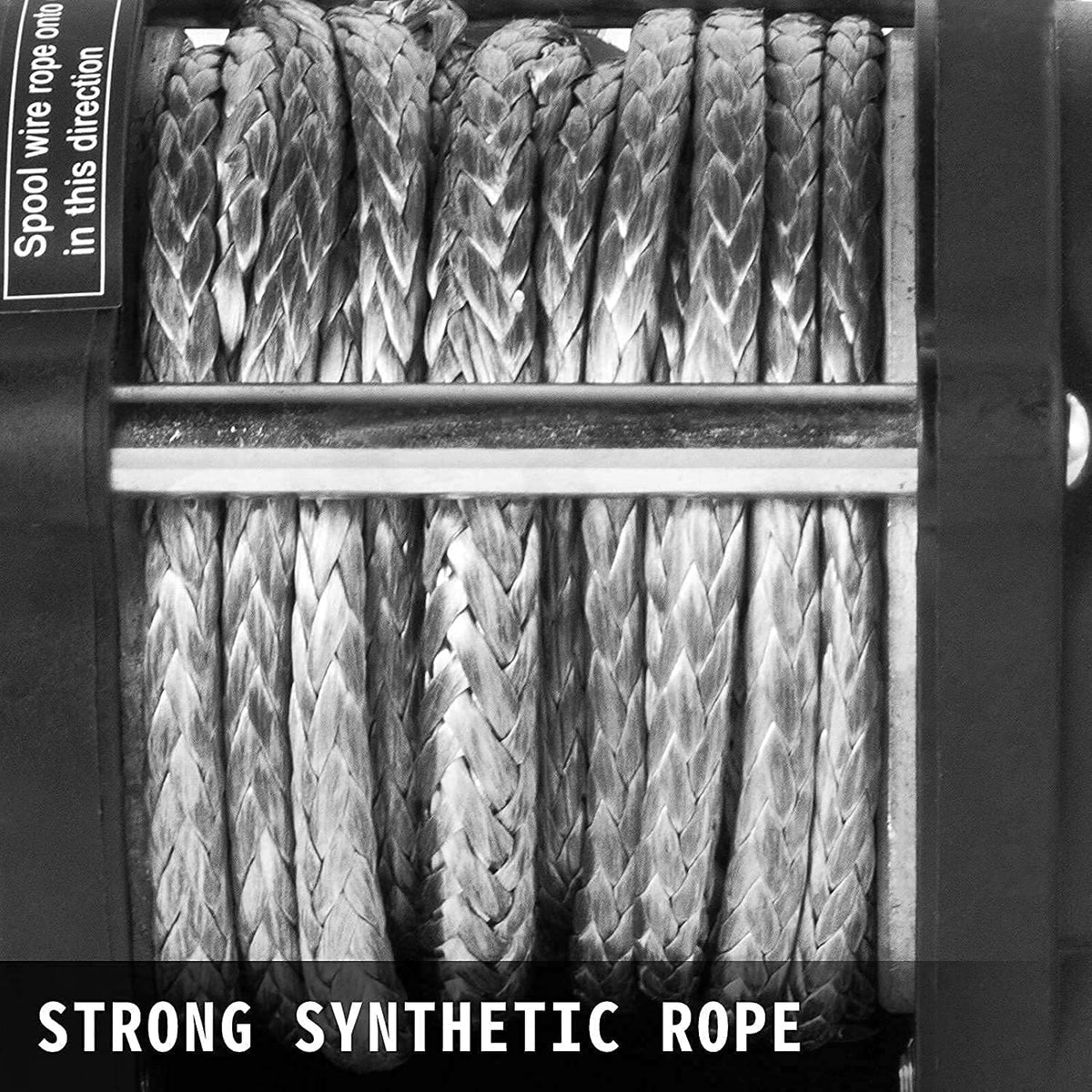 Electric Winch 6000lb Load Capacity Synthetic Rope with Wireless Remote Control J915