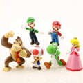 6 pcs Super Mario Action Mini Figure Set G709490