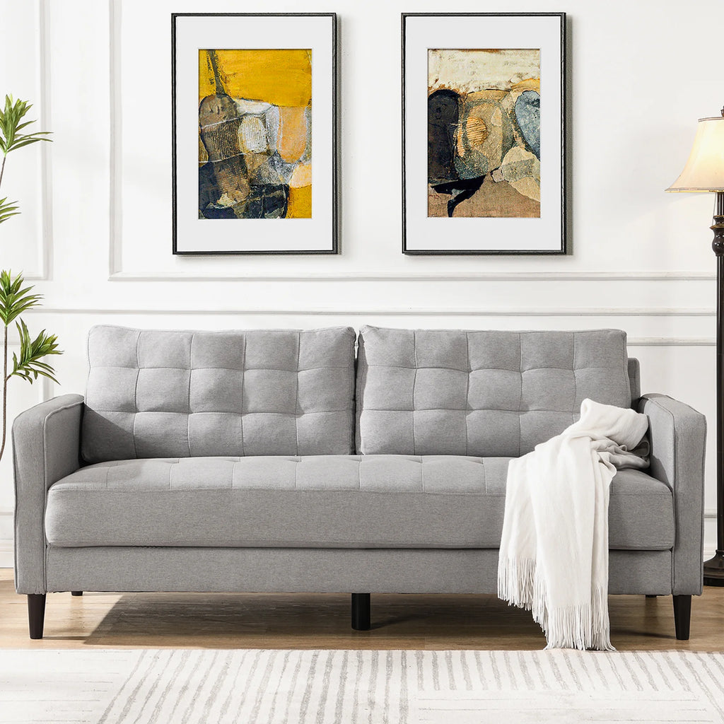 Green Velvet Tufted Sofa D876