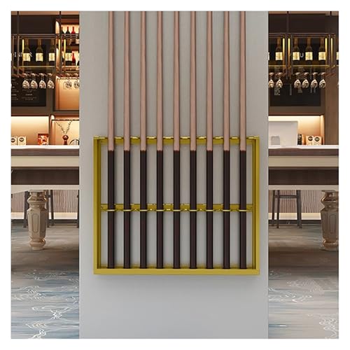 Wall Mount Pool Cue Rack Metal Holder Black 50x6x50cm R70142