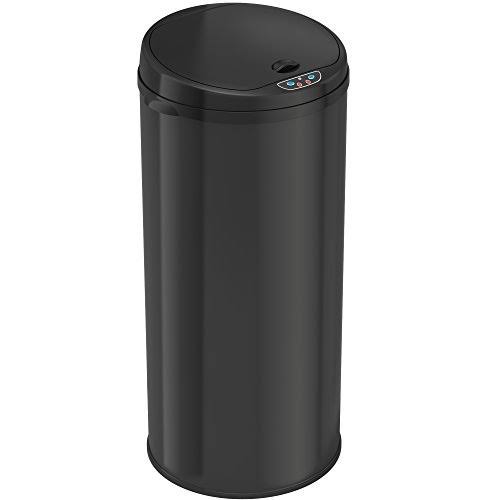 13 Gallon Automatic Trash Can Black E3032