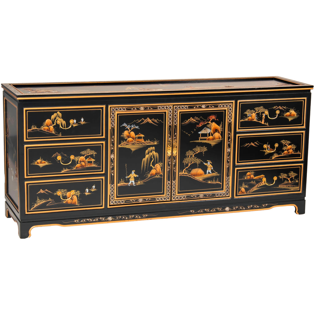 Black Lacquer Dresser W60664