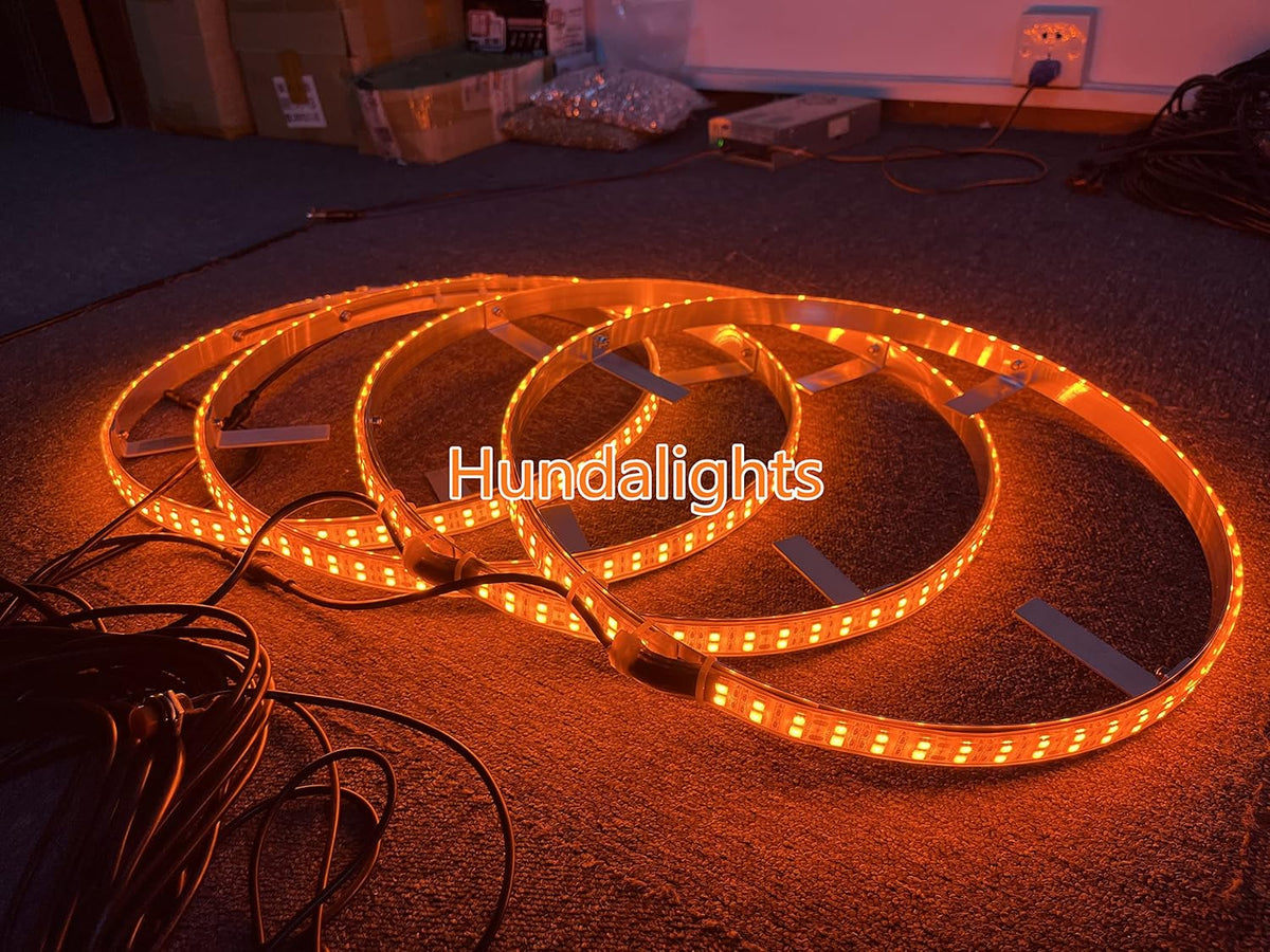 15.5 IP68 Brightest BLUE DOUBLE ROW LED Wheel Rim Lights C811690