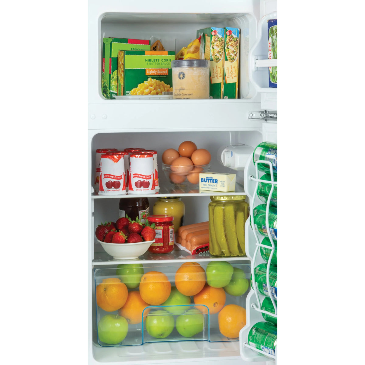 3.2 Cu. Ft. Double Door Refrigerator With Freezer, Black G911