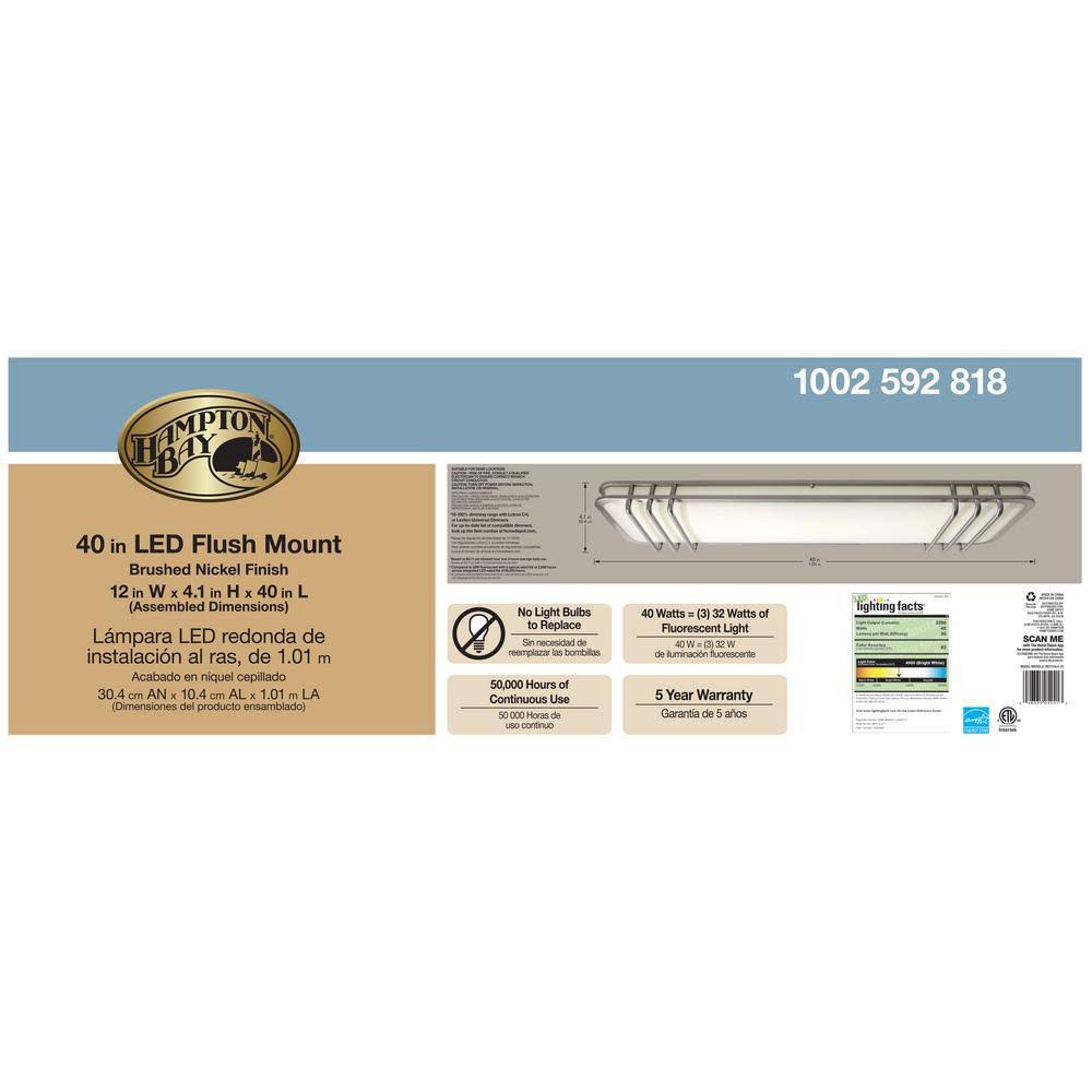 Brushed Nickel Integrated LED Ceiling Flush Mount V16425