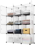 12 Cube Plastic Storage Organizer with Doors B72149
