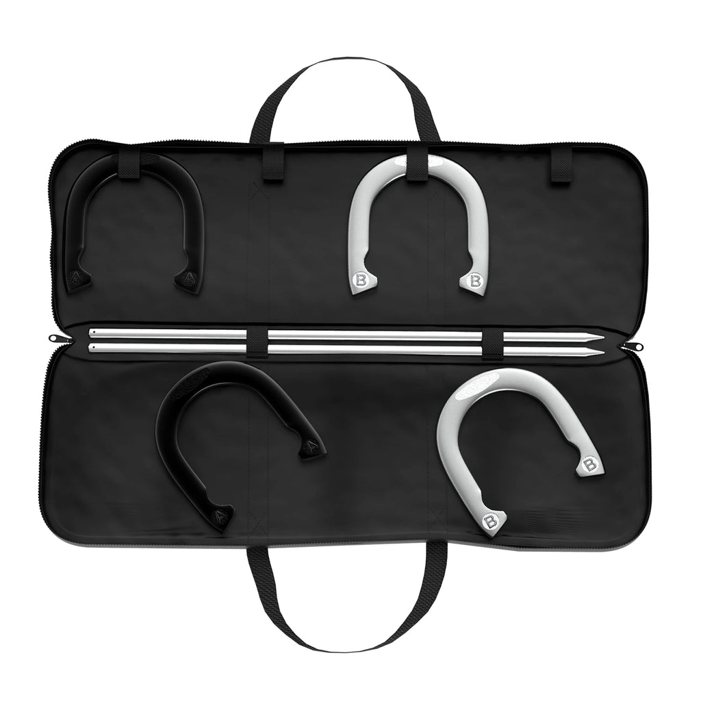 Horseshoe Set with 4 Metal Shoes and 2 Poles D27680