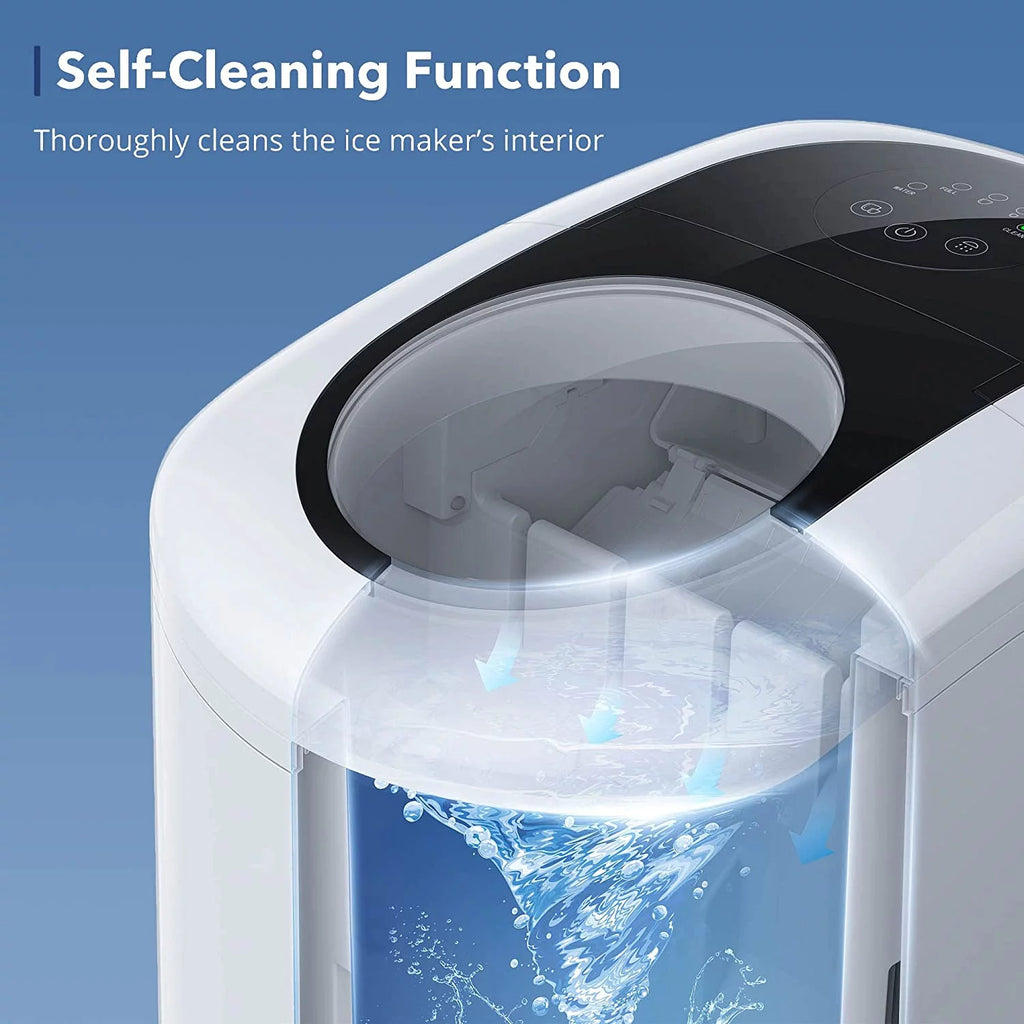 Countertop Ice Maker 26.5 lbs 9 Cubes 2 Sizes White G507