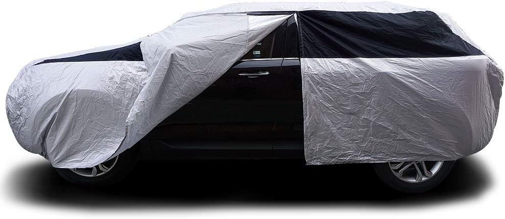 Lightweight Poly 210T Car Cover for Mid-Size SUV 188-206 F62143