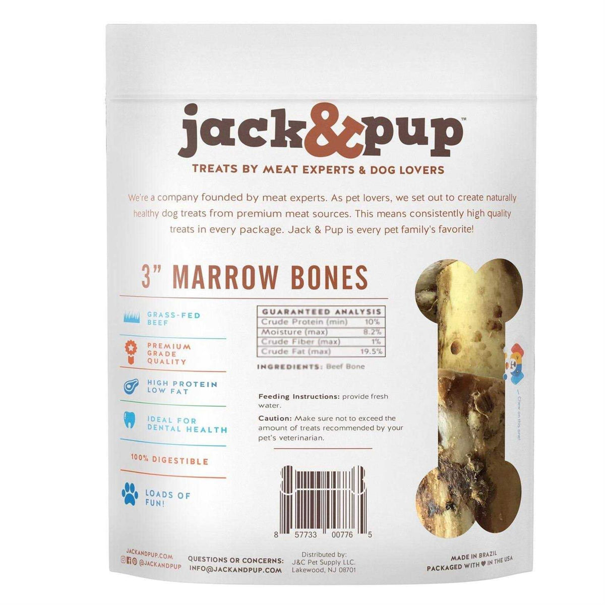Roasted Beef Marrow Bone Dog Treats W296338