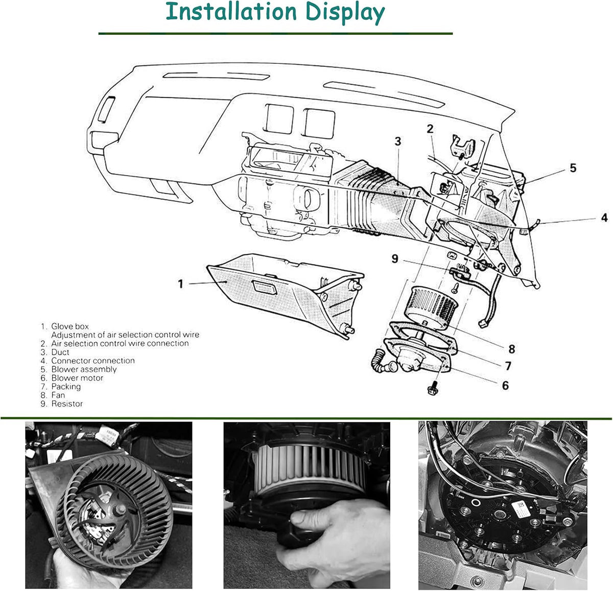 A/C Heater Blower Motor Assembly Pack of 2 V49857