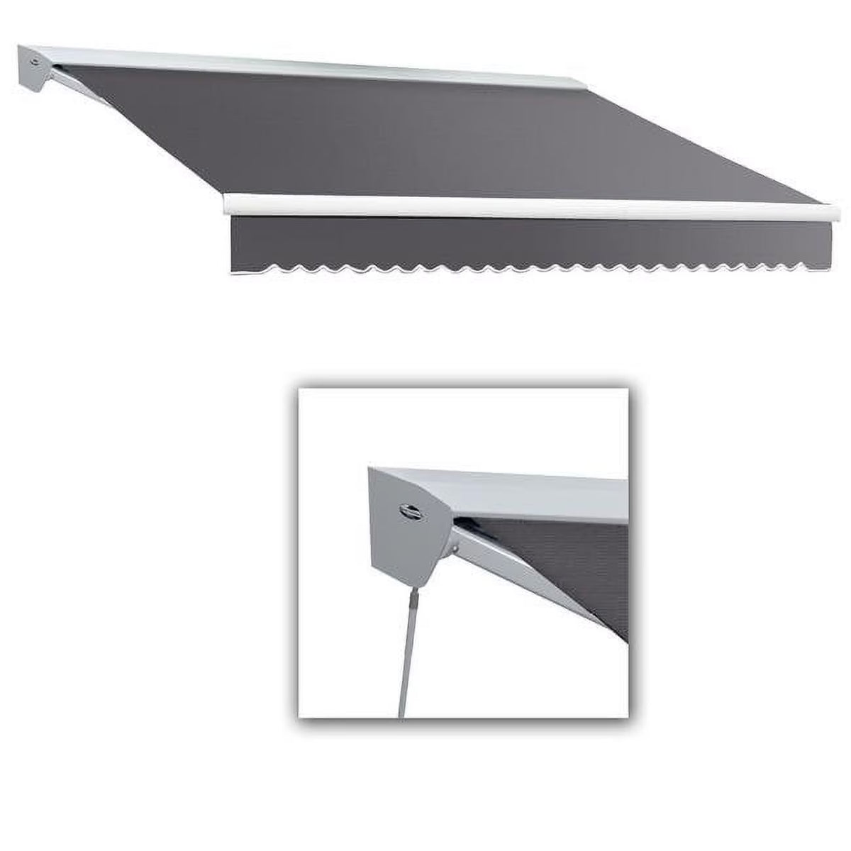 24 ft. Retractable Awning, Gun Metal Gray Z6308