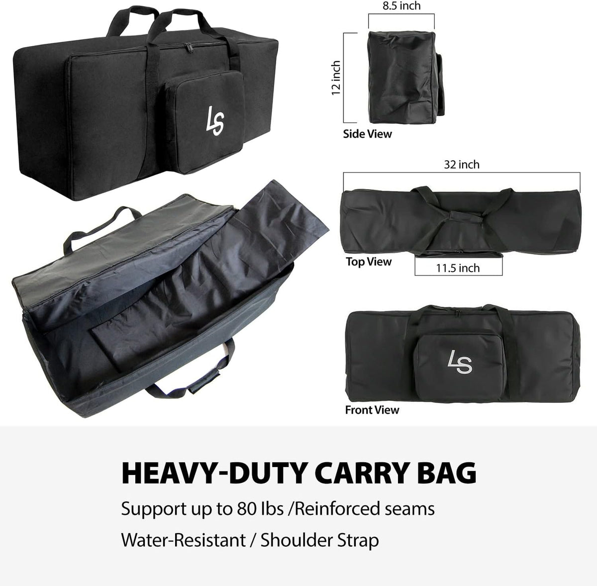 10 ft. Backdrop Support System and 800W 6500K Softbox Umbrella Background Continuous Lighting Kit with Carry Bag K326074