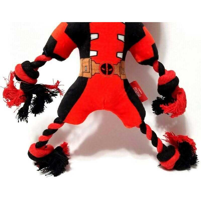 Plush Squeaky Dog Toy with Rope D8757