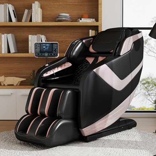 Black Full Body Zero Gravity Massage Chair with Heat and Foot Rollers V397897