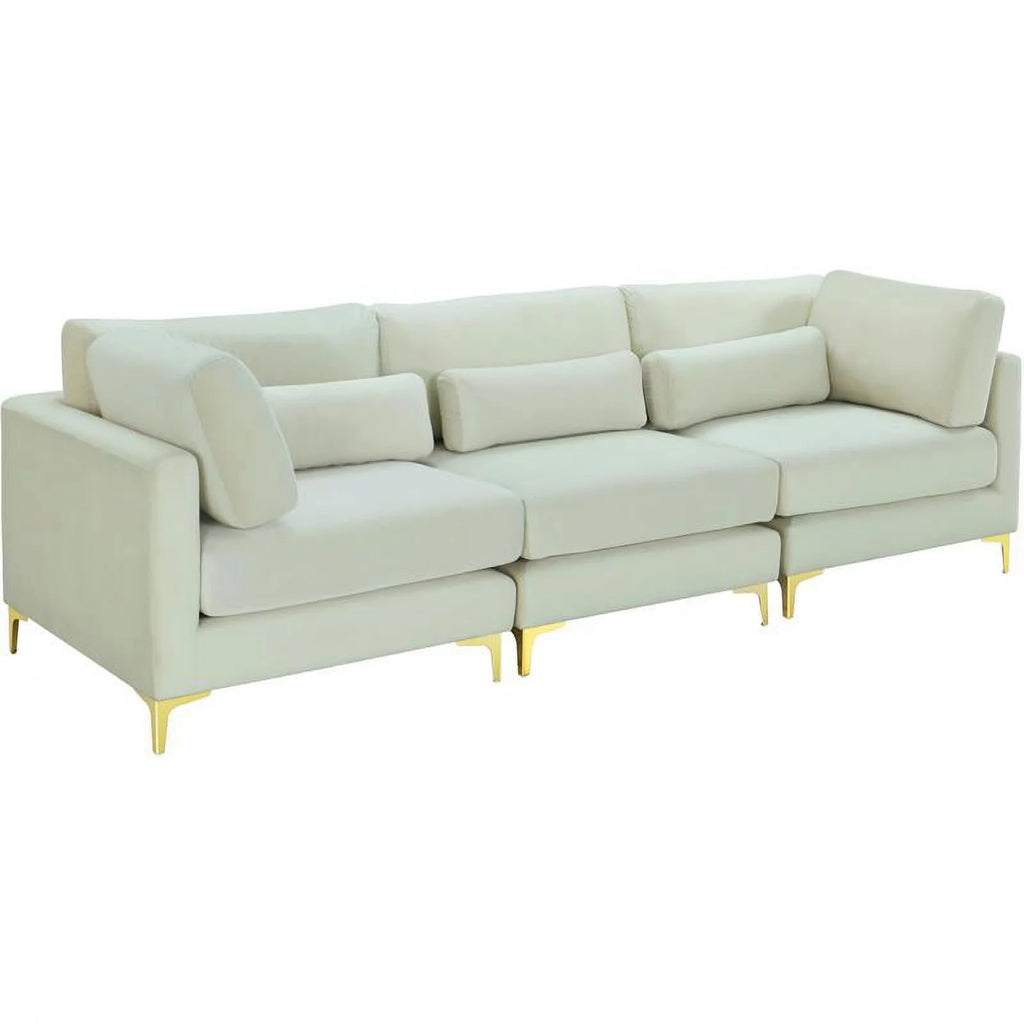 Cream Velvet Modular Sofa I45536
