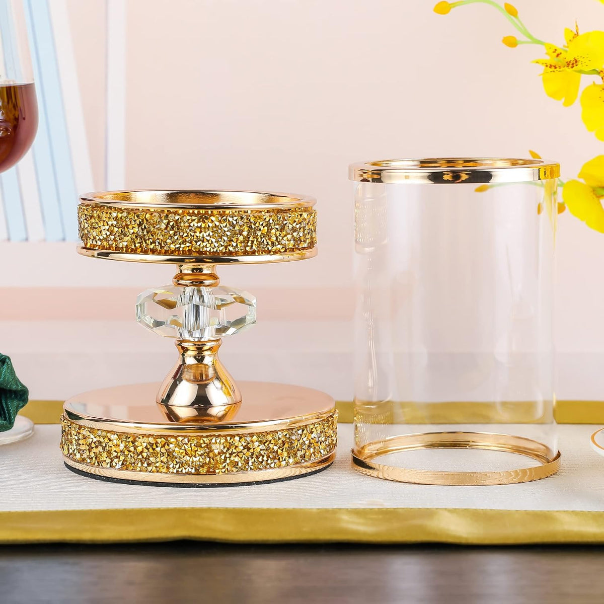 Crystal Pillar Candle Holder Z907639