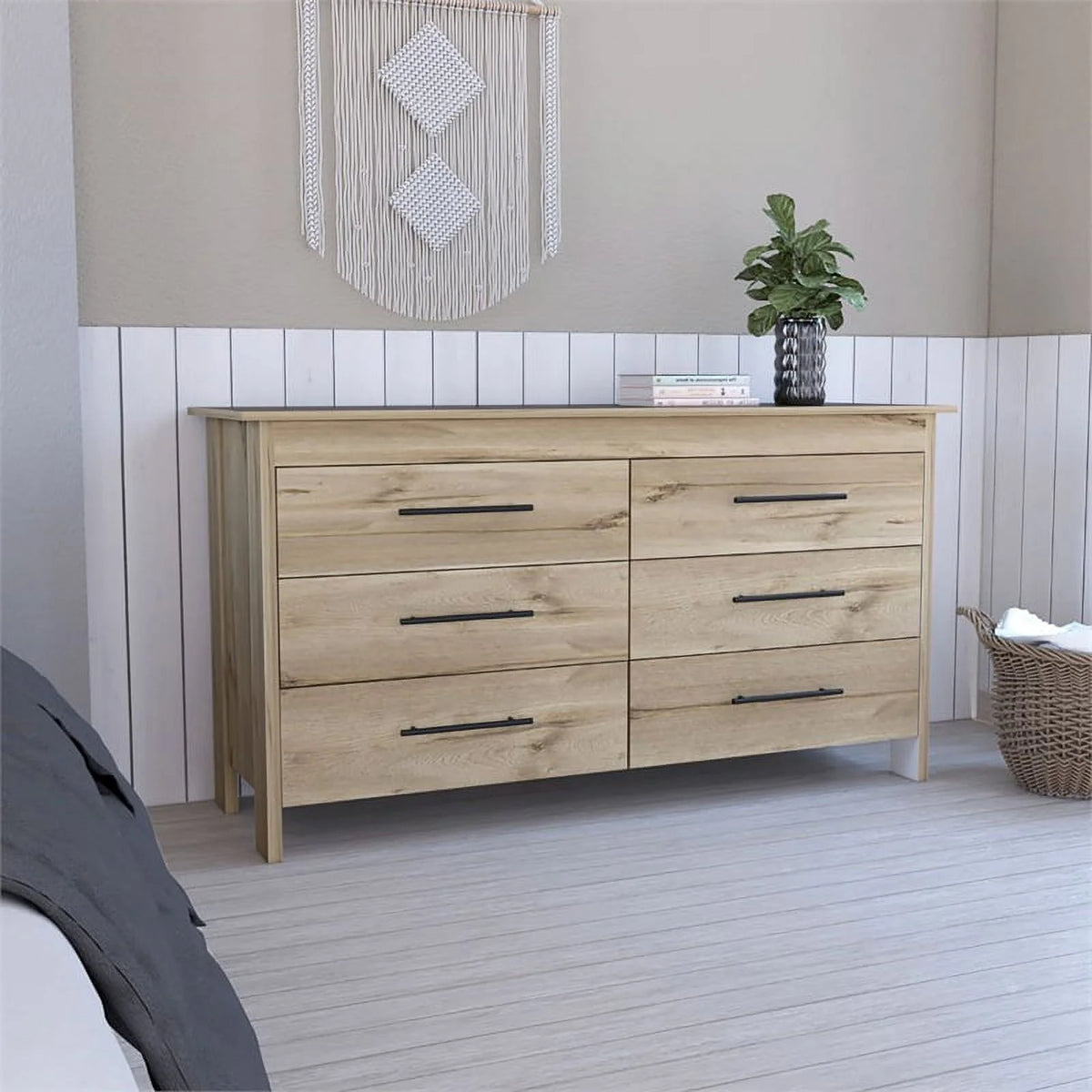 6 Drawer Engineered Wood Double Dresser W620058