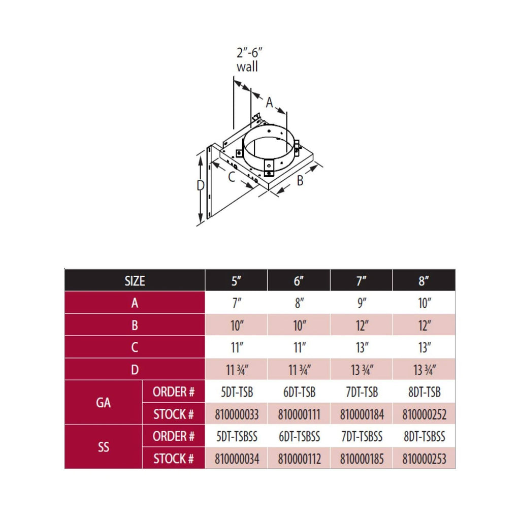 5-Inch Diameter Adjustable Tee Support Bracket, Galvanized P337