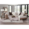Brown and White Zebra Upholstered Ottoman C487223