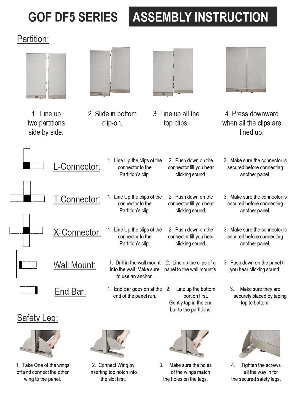 T-Shaped Freestanding Room Divider K118