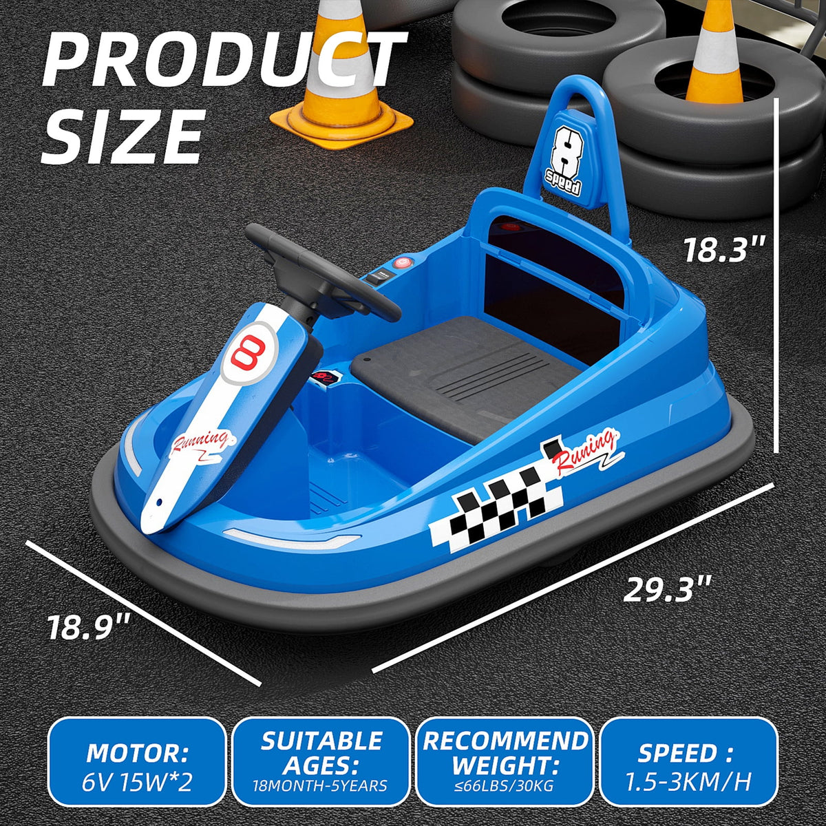 6V Electric Ride on Bumper Car for Kids, Pink O130