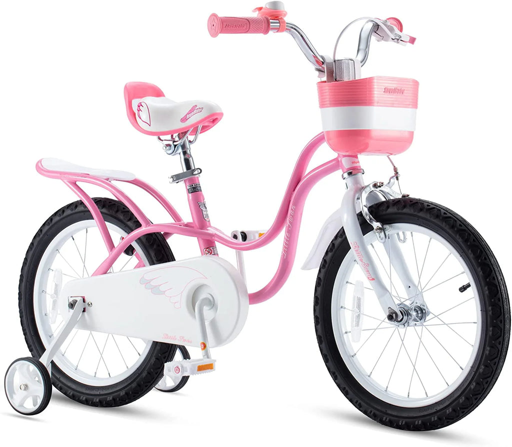 12 In. Beginner Bicycles with Training Wheels, Pink and White C70912