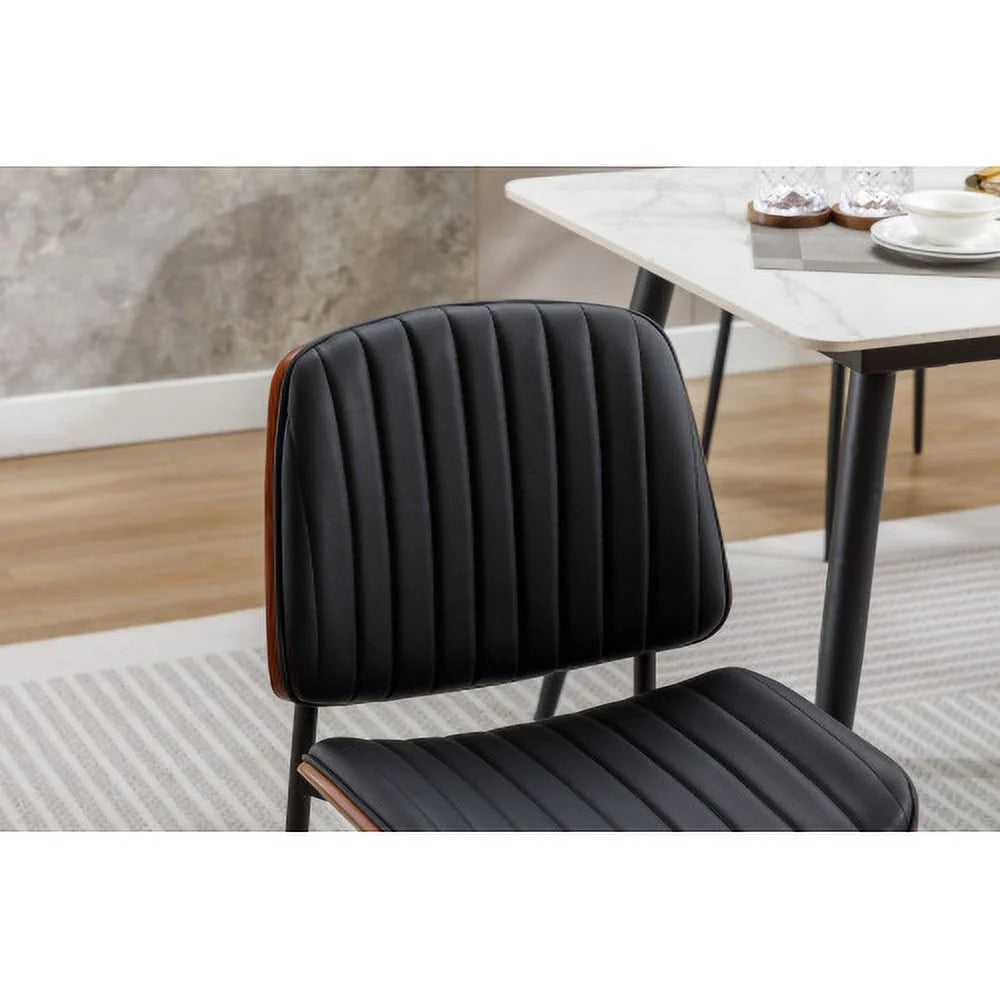 Set of 2 Faux Leather Dining Chairs U464