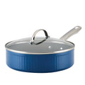 Blue 3 Qt Nonstick Cookware Saute Pan with Lid Q2521