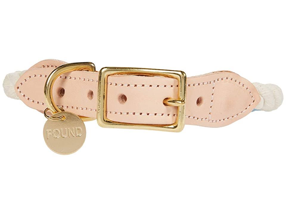 Ombre Rope & Leather Dog & Cat Collar, Indigo, Large B1460