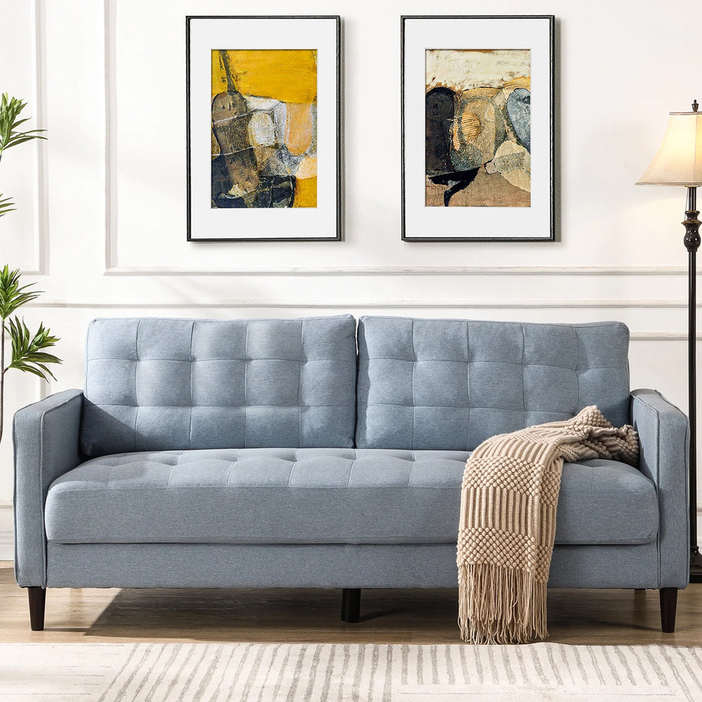 Green Velvet Tufted Sofa D876
